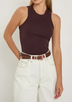 Crazy leather belt