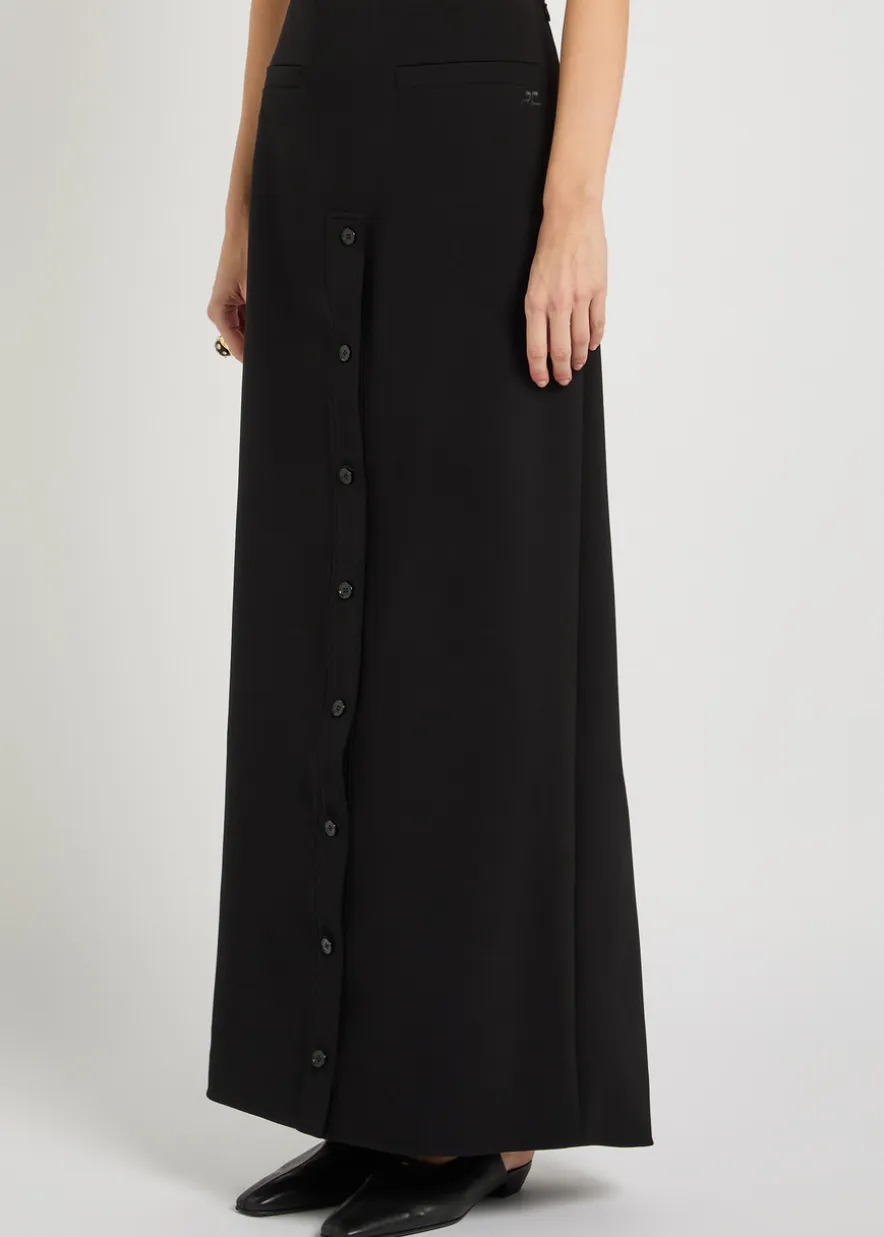 Crepe maxi skirt