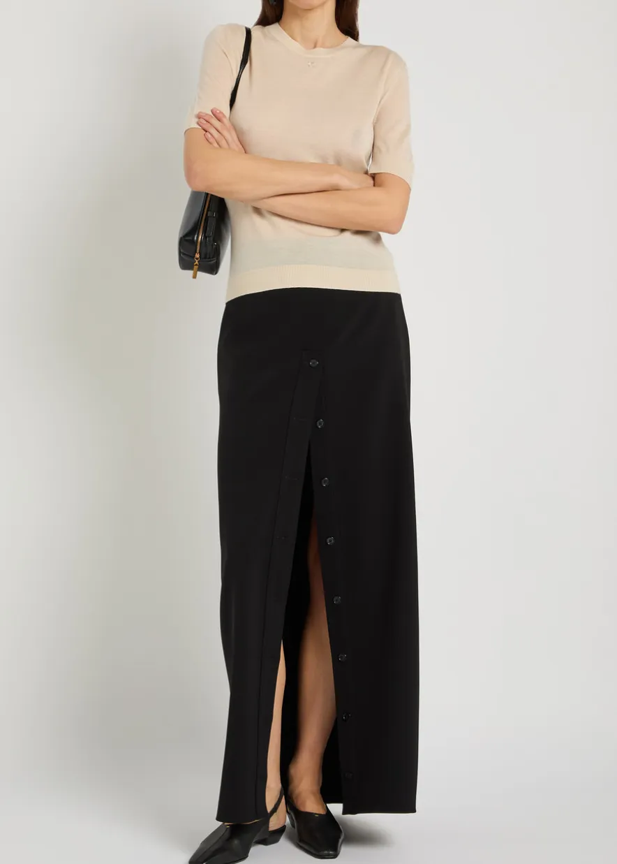 Crepe maxi skirt