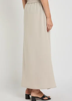 Crepe midi skirt