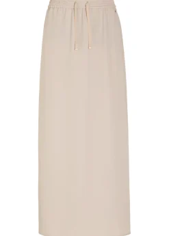 Crepe midi skirt
