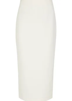 Crepe midi skirt