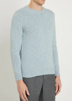 Crew-neck cotton-knit jumper