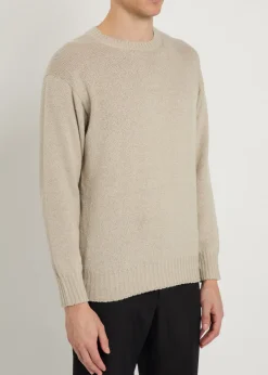 Crew-neck cotton-knit jumper