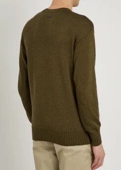 Crew-neck cotton-knit jumper