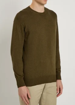Crew-neck cotton-knit jumper