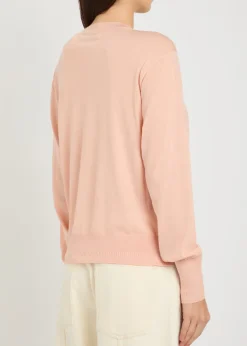 Crew-neck fine-knit T-shirt
