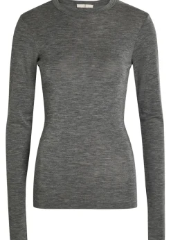 Crew-neck merino wool T-shirt