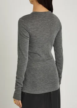 Crew-neck merino wool T-shirt