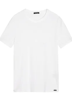 Crew-neck stretch-cotton T-shirt