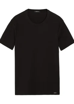 Crew-neck stretch-cotton T-shirt