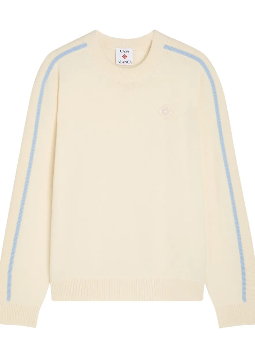 Crew-neck wool and cashmere-blend jumper
