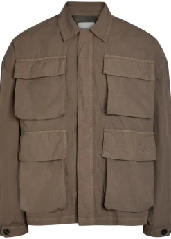Crinkled nylon overshirt