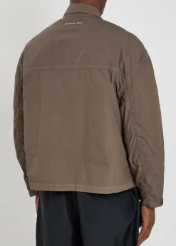 Crinkled nylon overshirt