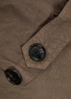 Crinkled nylon overshirt