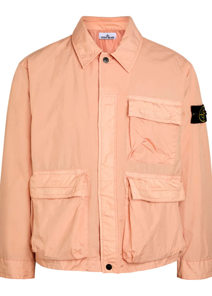 Crinkled shell jacket