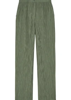 Crinkled straight-leg trousers