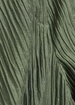 Crinkled straight-leg trousers