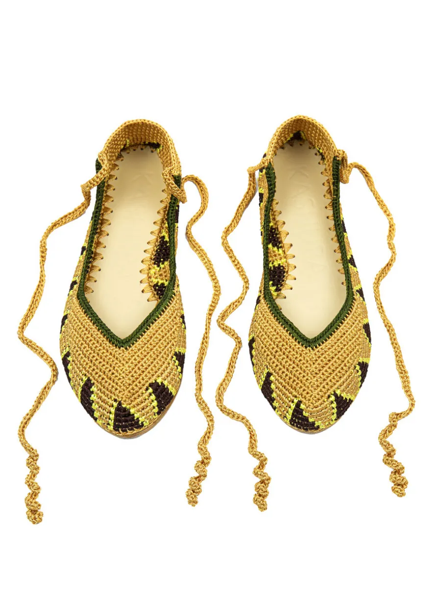 Crochet ballerina flats