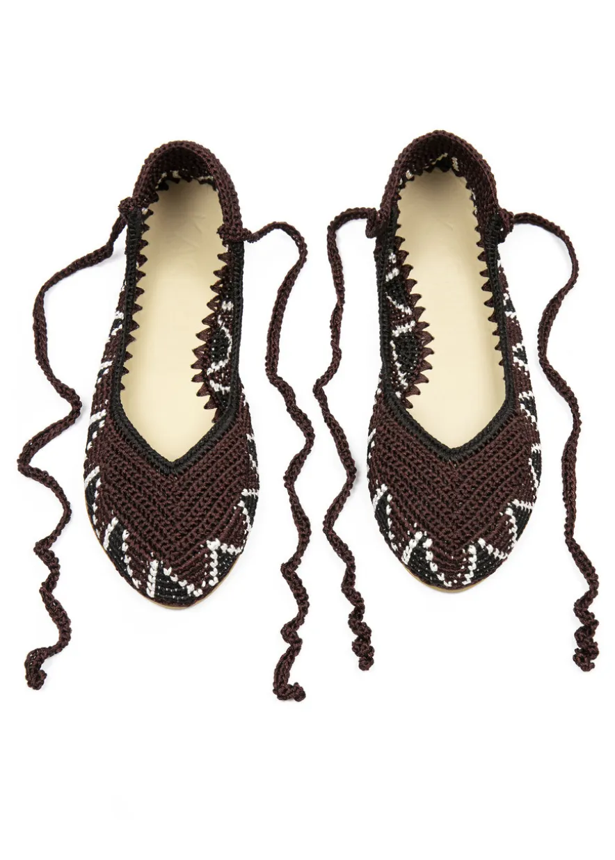 Crochet ballerina flats