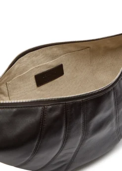 Croissant medium grained leather shoulder bag