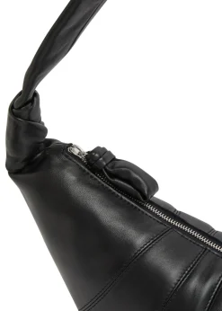 Croissant medium grained leather shoulder bag