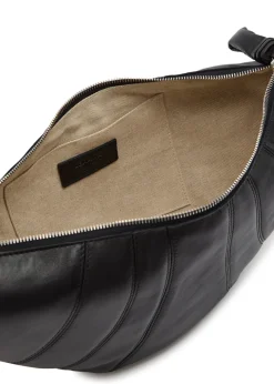 Croissant medium grained leather shoulder bag