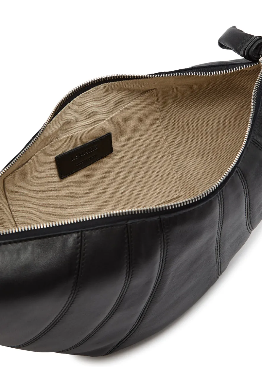 Croissant medium grained leather shoulder bag