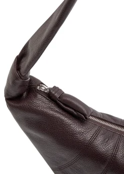 Croissant medium grained leather shoulder bag