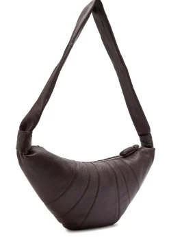 Croissant medium grained leather shoulder bag
