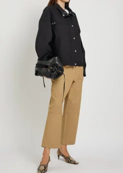 Cropped cotton-blend jacket