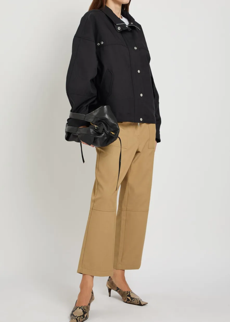 Cropped cotton-blend jacket