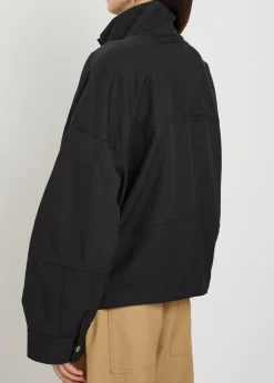 Cropped cotton-blend jacket