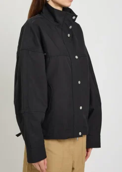 Cropped cotton-blend jacket