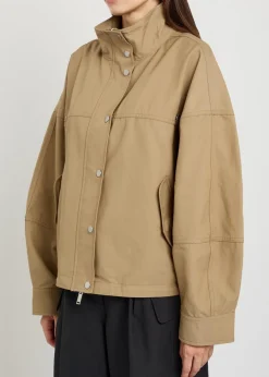 Cropped cotton-blend jacket