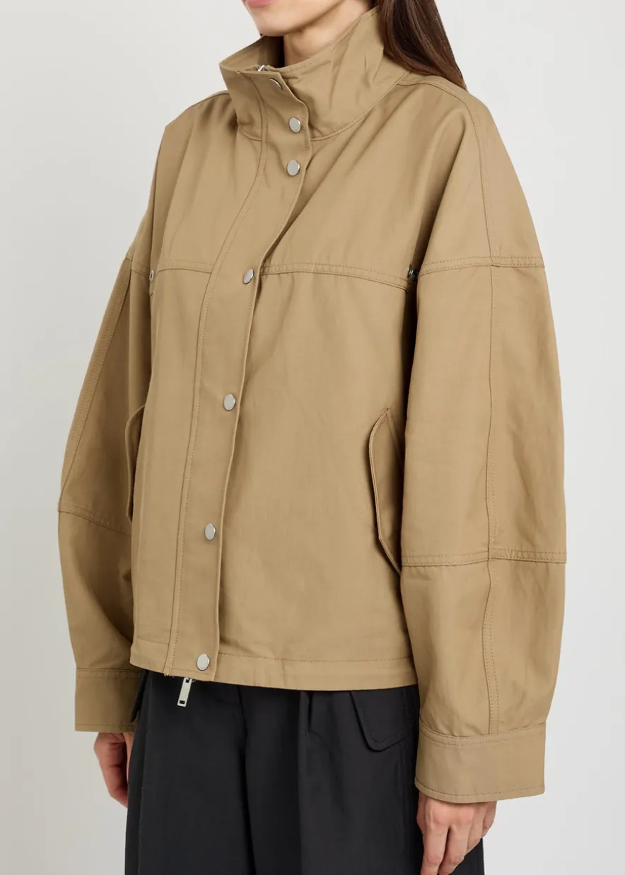 Cropped cotton-blend jacket