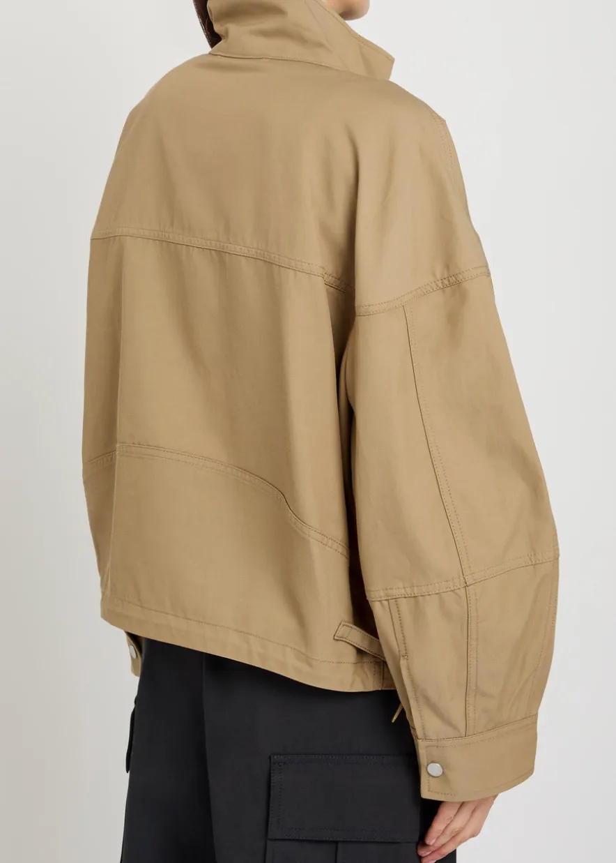 Cropped cotton-blend jacket