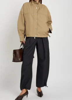 Cropped cotton-blend jacket