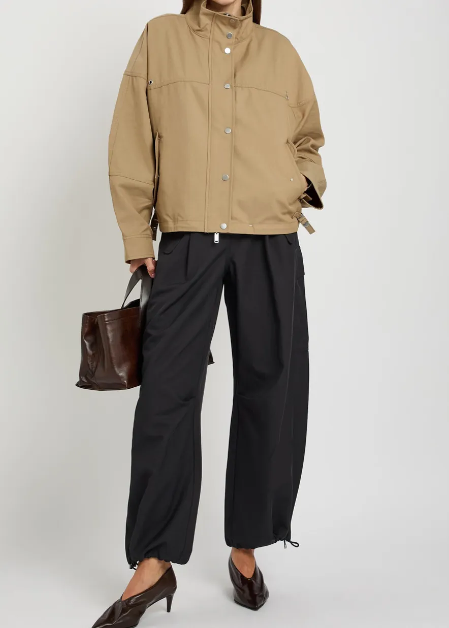 Cropped cotton-blend jacket