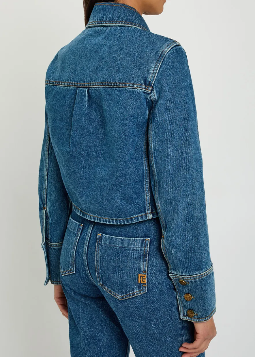 Cropped denim jacket