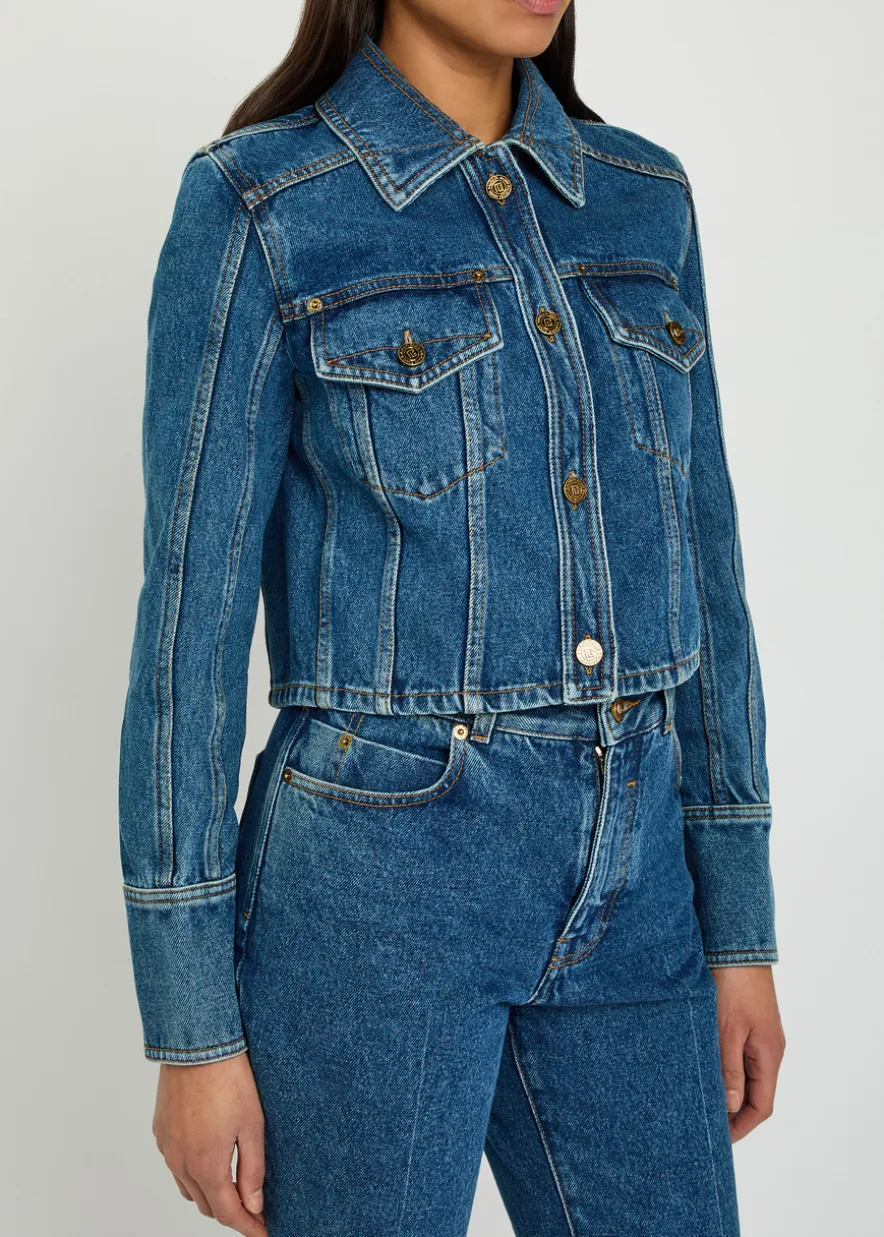 Cropped denim jacket