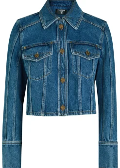 Cropped denim jacket