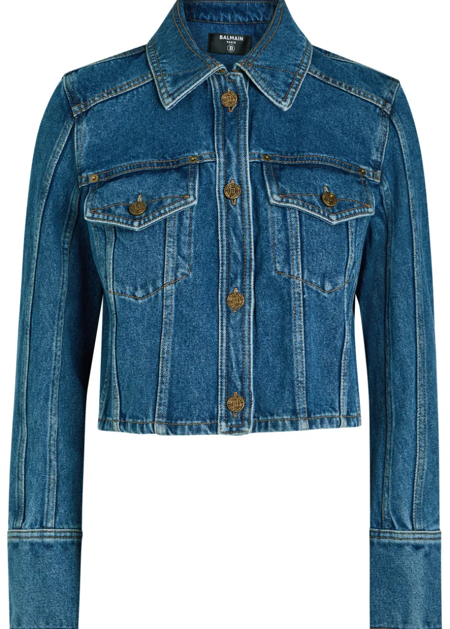 Cropped denim jacket