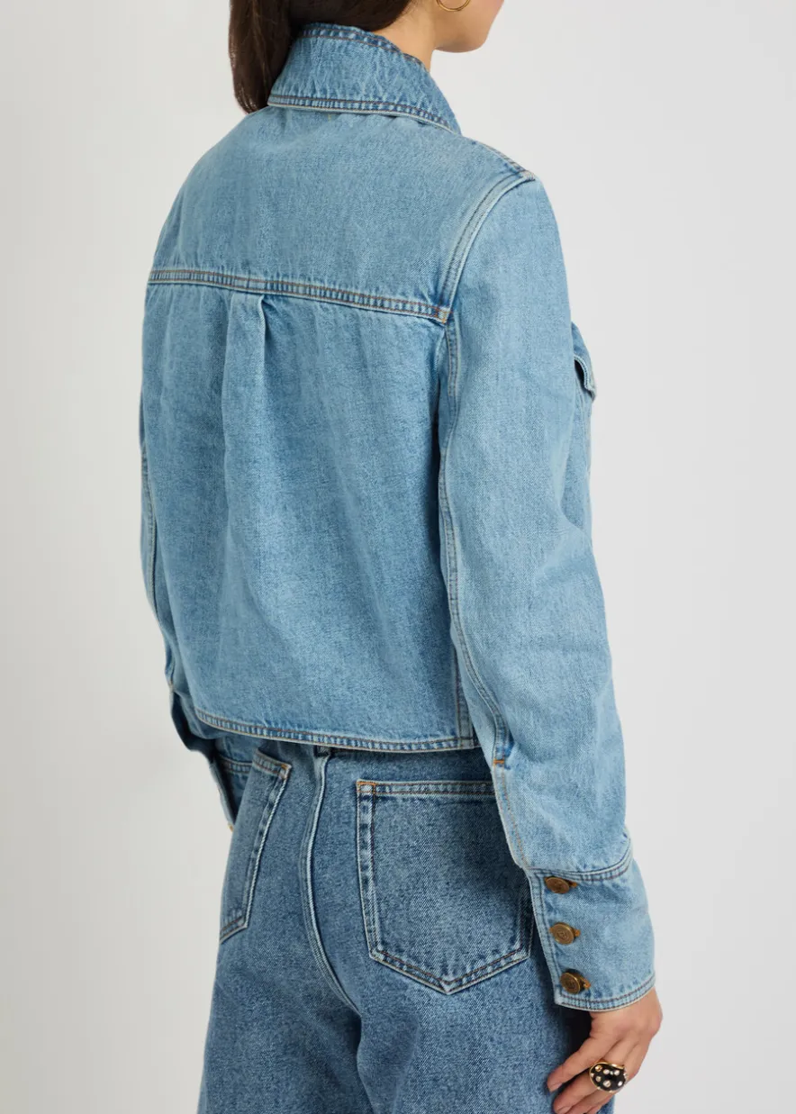 Cropped denim jacket