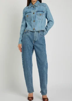 Cropped denim jacket