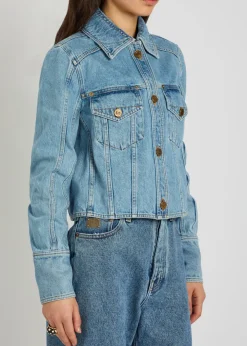 Cropped denim jacket