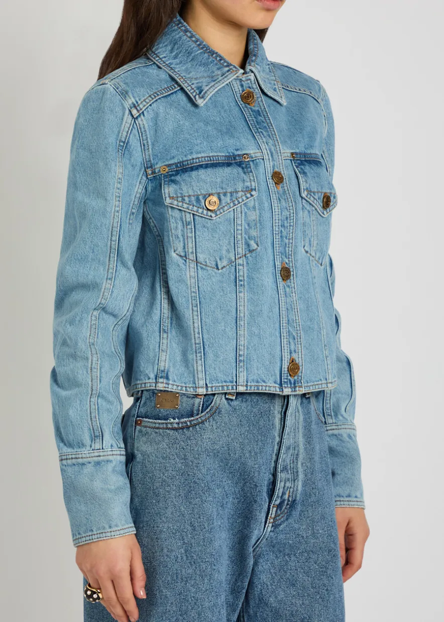 Cropped denim jacket