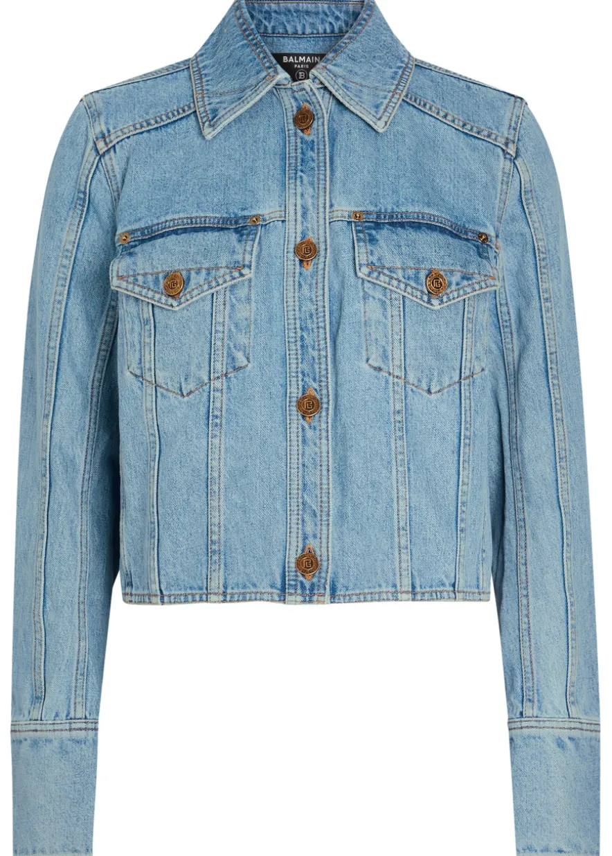 Cropped denim jacket