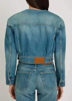 Cropped denim jacket