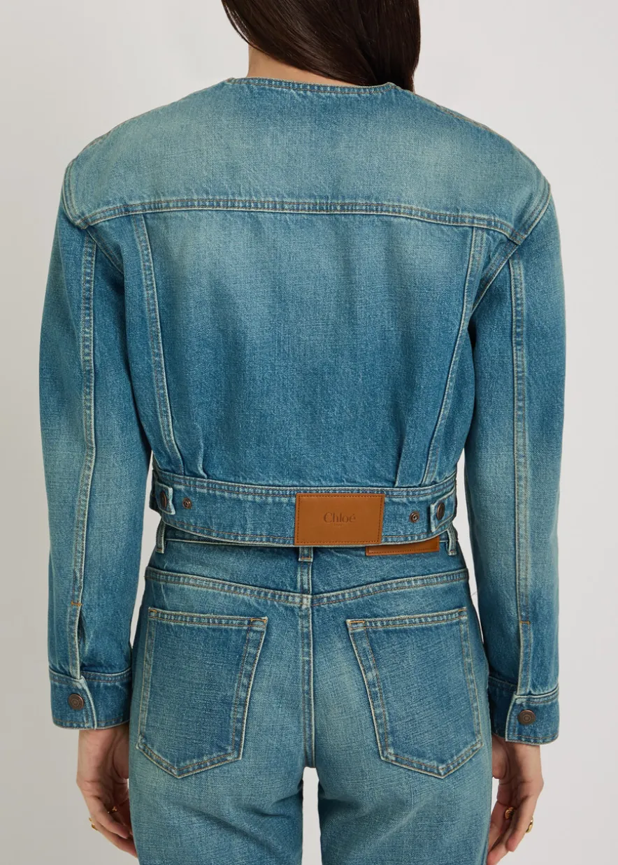 Cropped denim jacket
